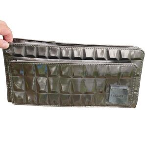 Calvin Klein Clutch Purse  Metallic Steel Grey